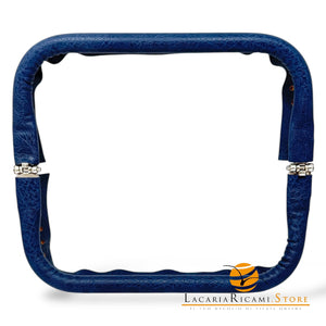 CHIUSURA A Molla Rettangolare 20x9 cm Ricoperta in Ecopelle - Mas Srl - BLU - LacariaRicami.Store