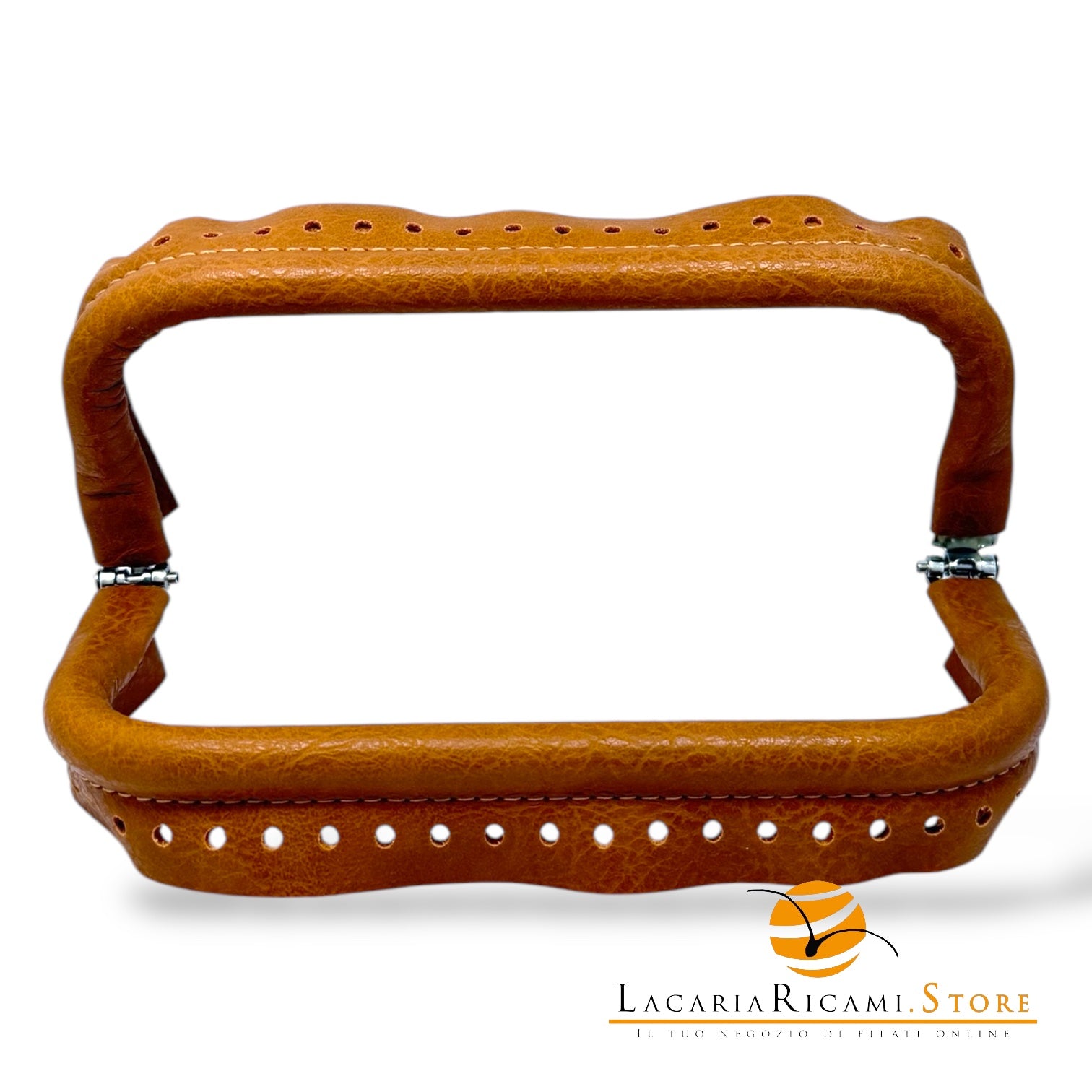 CHIUSURA A Molla Rettangolare 20x9 cm Ricoperta in Ecopelle - Mas Srl - CUOIO - LacariaRicami.Store
