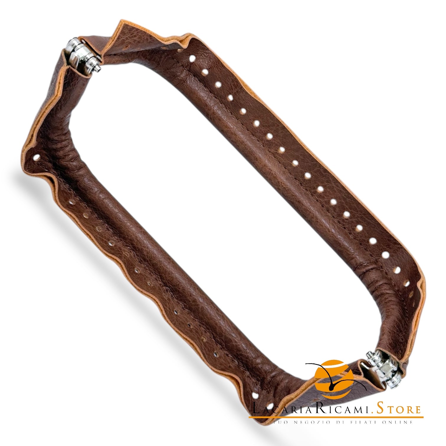CHIUSURA A Molla Rettangolare 20x9 cm Ricoperta in Ecopelle - Mas Srl - MARRONE - LacariaRicami.Store