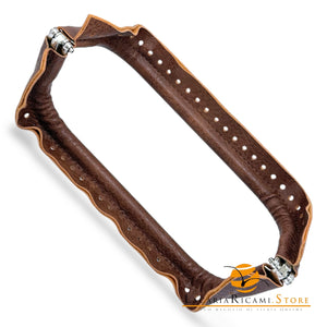 CHIUSURA A Molla Rettangolare 20x9 cm Ricoperta in Ecopelle - Mas Srl - MARRONE - LacariaRicami.Store