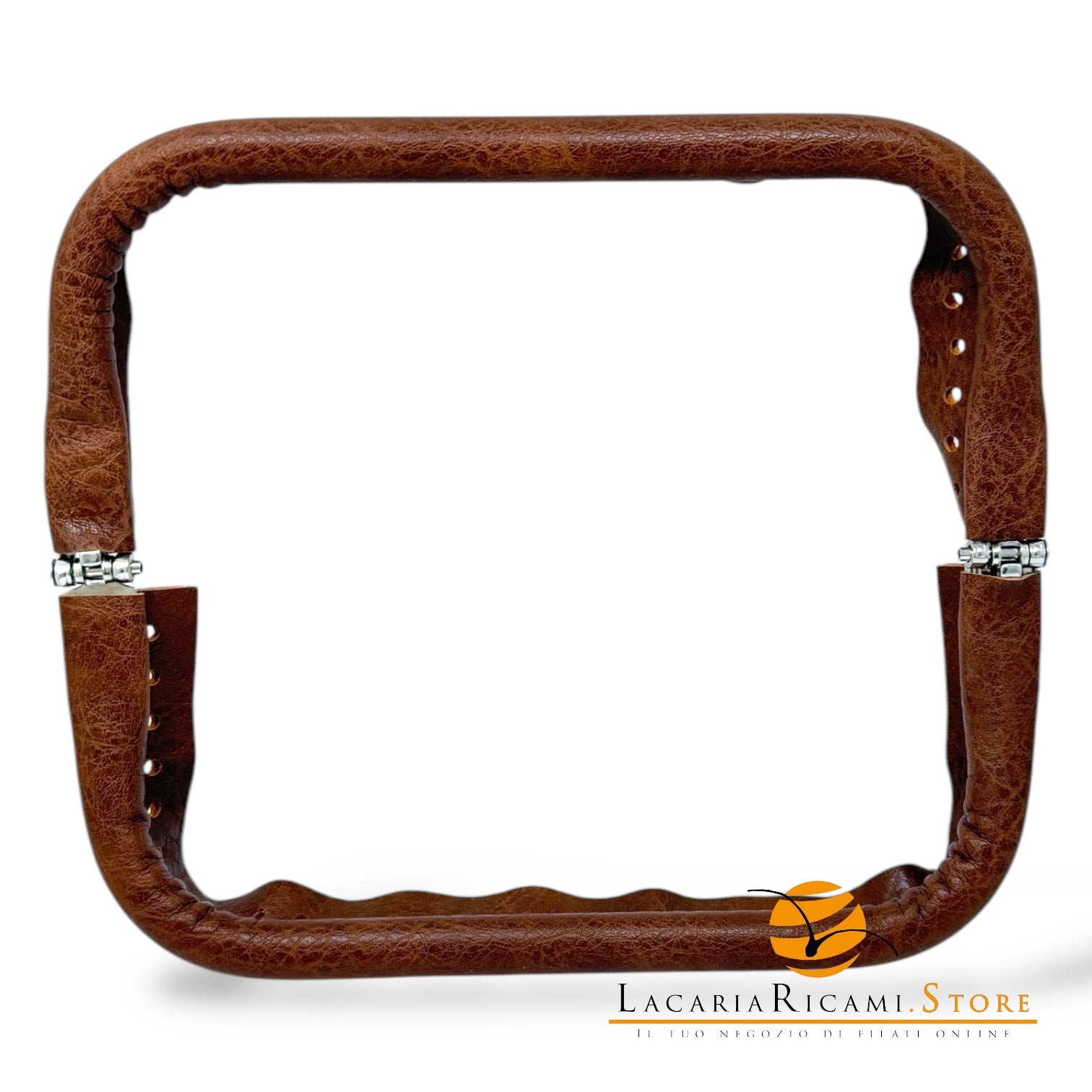 CHIUSURA A Molla Rettangolare 20x9 cm Ricoperta in Ecopelle - Mas Srl - MARRONE - LacariaRicami.Store