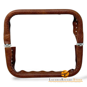 CHIUSURA A Molla Rettangolare 20x9 cm Ricoperta in Ecopelle - Mas Srl - MARRONE - LacariaRicami.Store