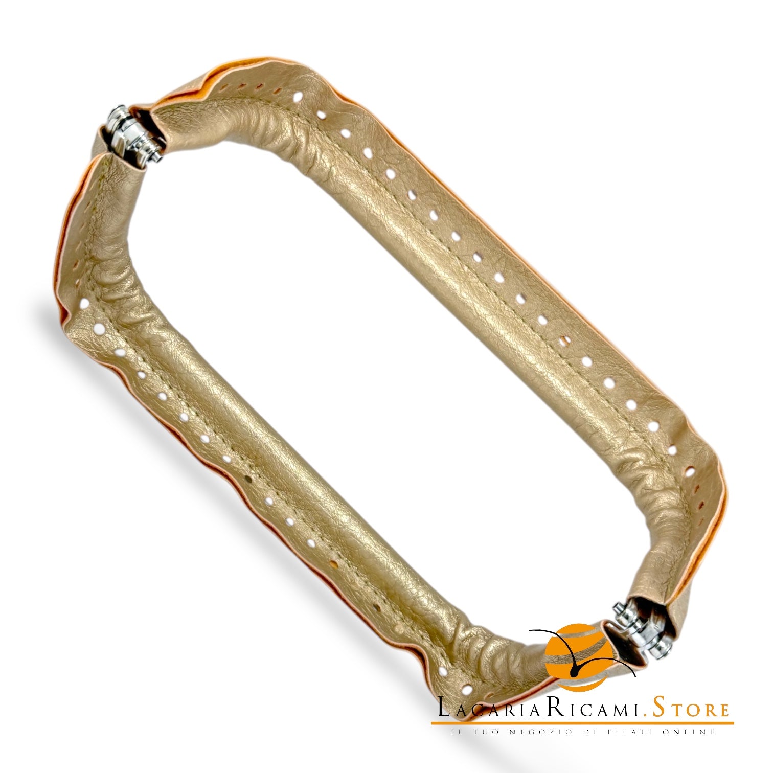 CHIUSURA A Molla Rettangolare 20x9 cm Ricoperta in Ecopelle - Mas Srl - ORO - LacariaRicami.Store