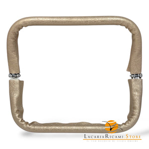 CHIUSURA A Molla Rettangolare 20x9 cm Ricoperta in Ecopelle - Mas Srl - ORO - LacariaRicami.Store