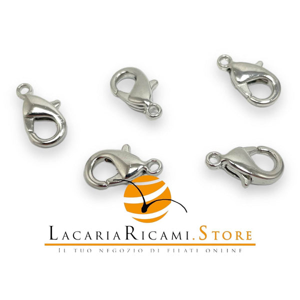 MOSCHETTONE 7X12mm (5-PZ) - ARGENTO