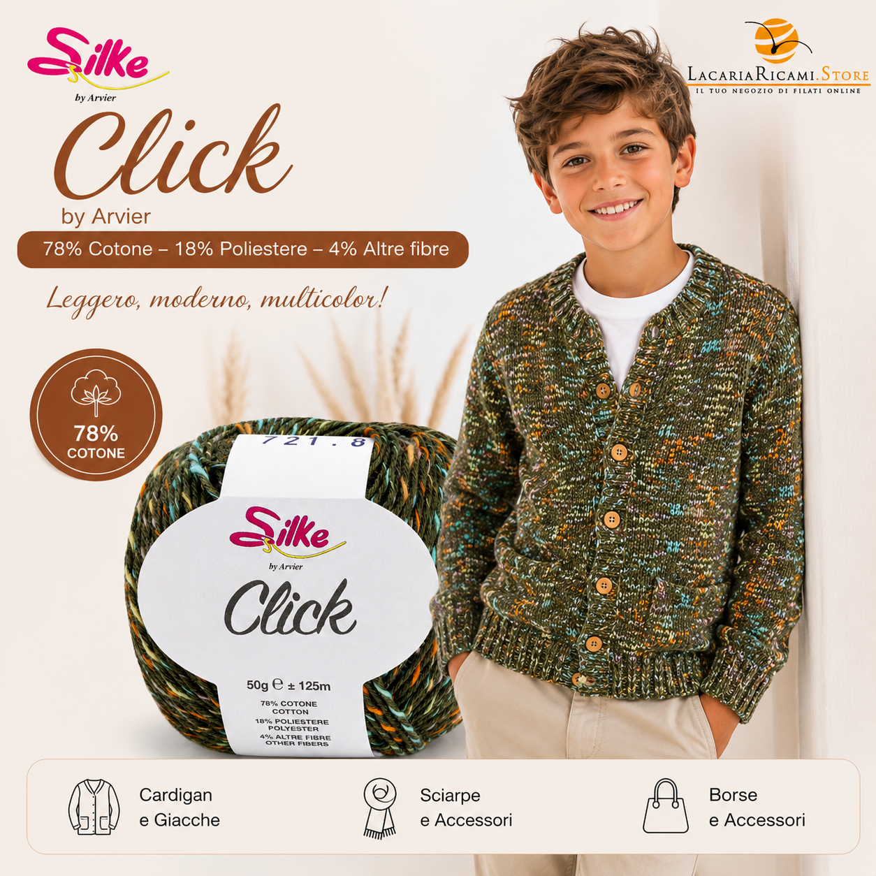Cotone CLICK - Silke - Colore: - by LacariaRicami.Store
