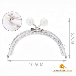 CLIK CLAK Perla Argento 10,5 CM - Colore: BIANCO - by LacariaRicami.Store