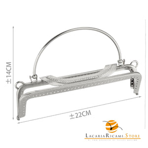 CLIK CLAK 22Cm Con Manico - Colore: 845937 - 22x14 cm - ARGENTO - by LacariaRicami.Store