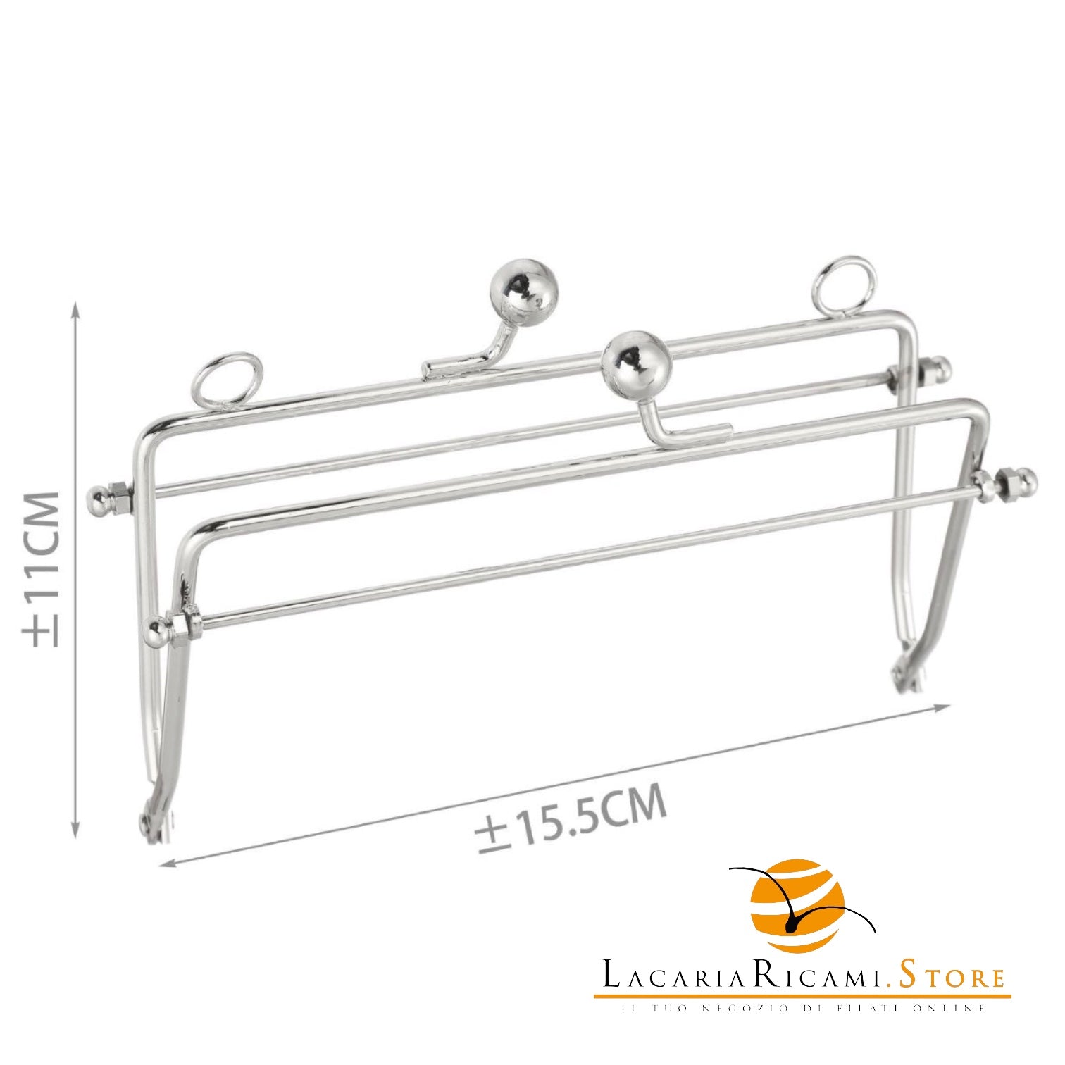 CLIK CLAK Rettangolare Vintage - Colore: 11x15.5 Cm - ARGENTO - by LacariaRicami.Store