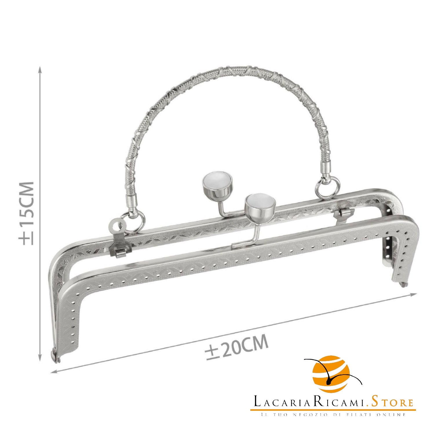 CLIK CLAK 20Cm Con Manico - Colore: 845934 - 20x15 cm - ARGENTO - by LacariaRicami.Store