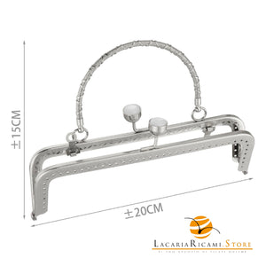 CLIK CLAK 20Cm Con Manico - Colore: 845934 - 20x15 cm - ARGENTO - by LacariaRicami.Store