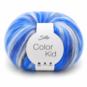 Lana COLOR KID - Silke - Colore: 308 - AZZURRO MIX - by LacariaRicami.Store