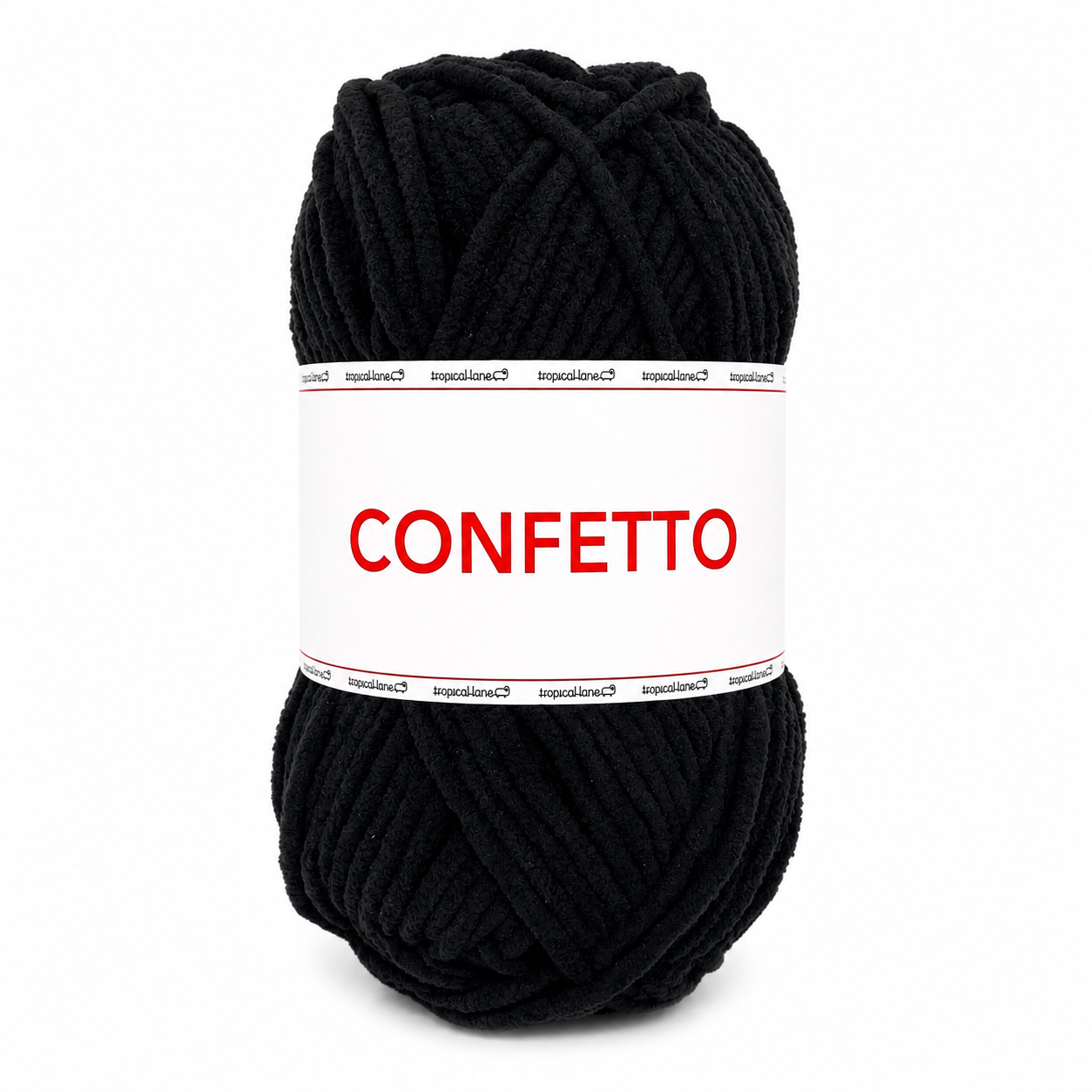 Ciniglia CONFETTO - Tropical Lane - Colore: 32 - NERO - by LacariaRicami.Store