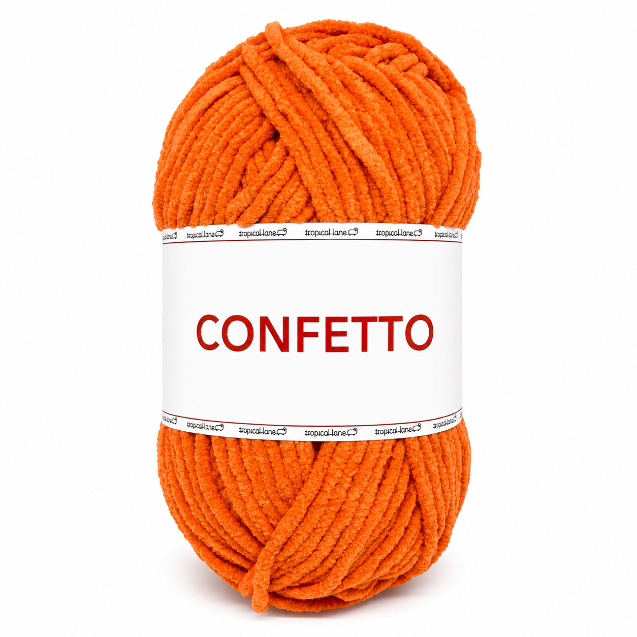 Ciniglia CONFETTO - Tropical Lane - Colore: 41 - ARANCIONE - by LacariaRicami.Store