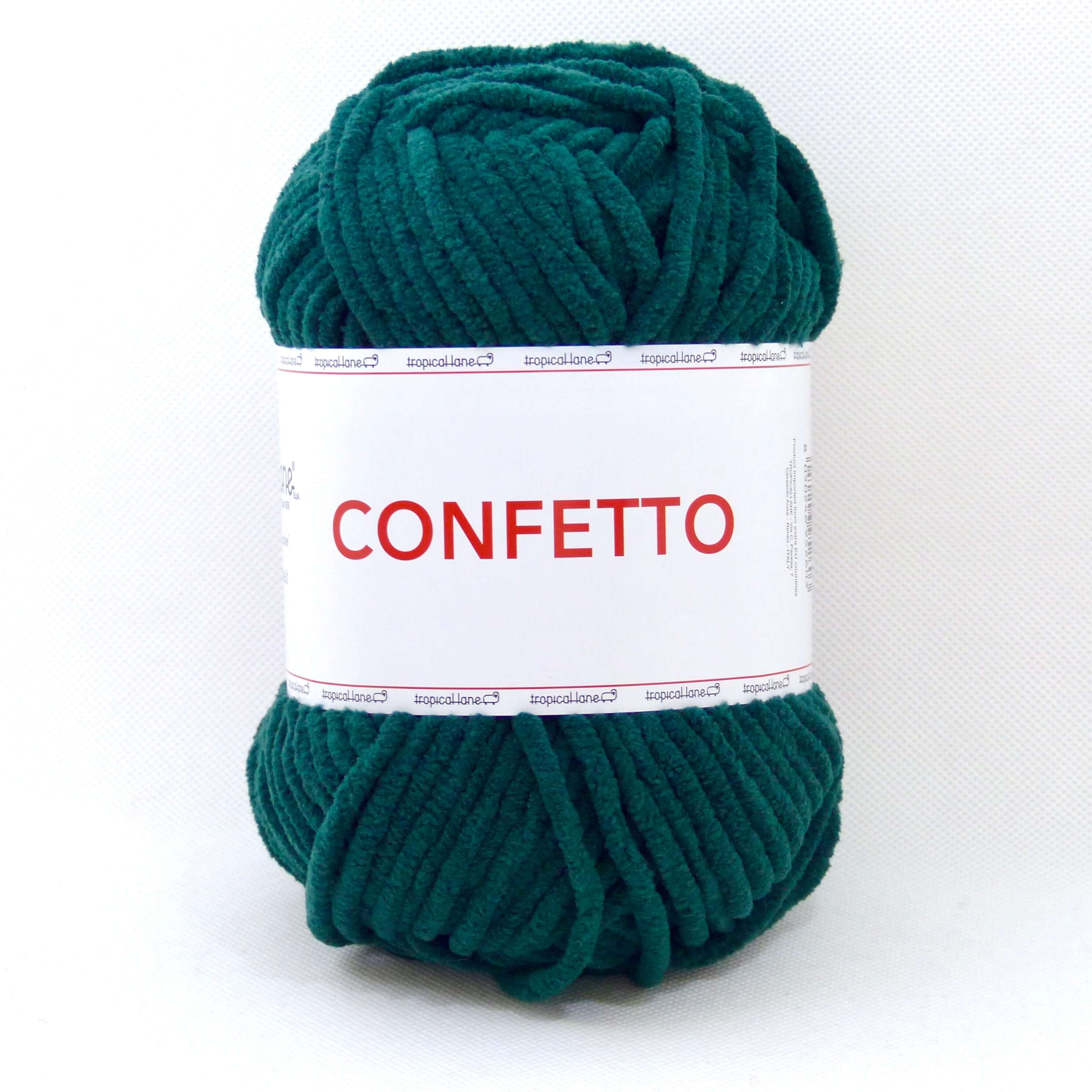 Ciniglia CONFETTO - Tropical Lane - Colore: 44 - VERDE SCURO - by LacariaRicami.Store