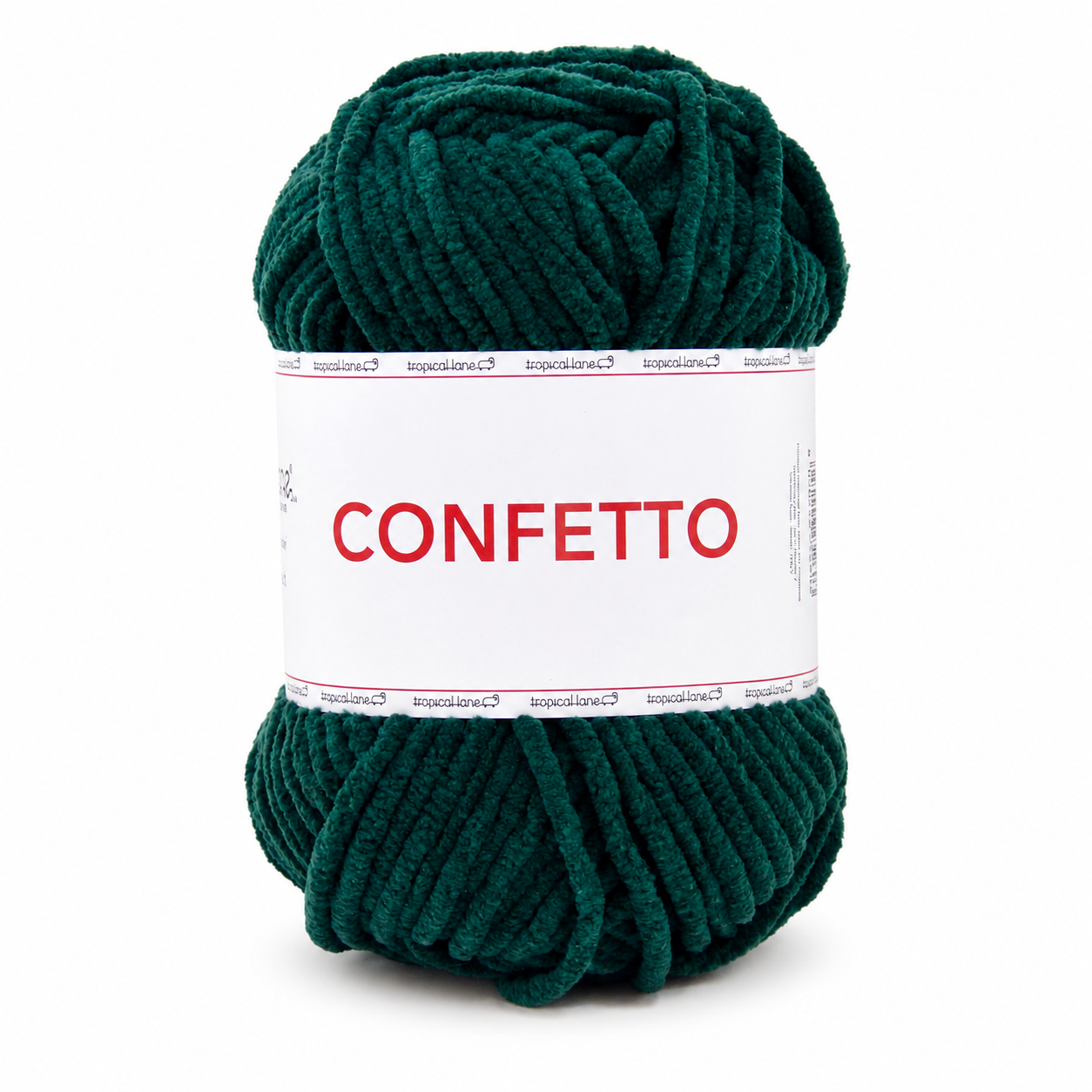 Ciniglia CONFETTO - Tropical Lane - Colore: 44 - VERDE SCURO - by LacariaRicami.Store