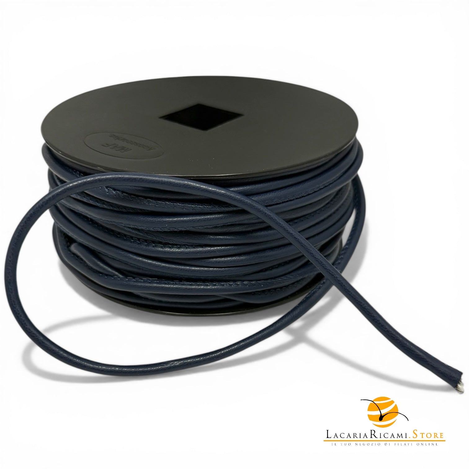 Cordino in EcoPelle | 4mm e 6mm - Per Borse - Colore: 4mm - BLU - by LacariaRicami.Store