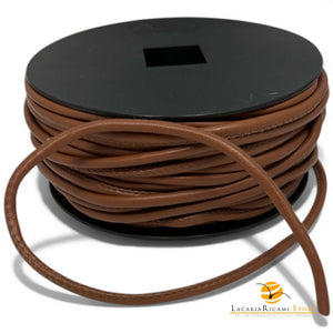 Cordino in EcoPelle | 4mm e 6mm - Per Borse - Colore: 4mm - MARRONCINO - by LacariaRicami.Store