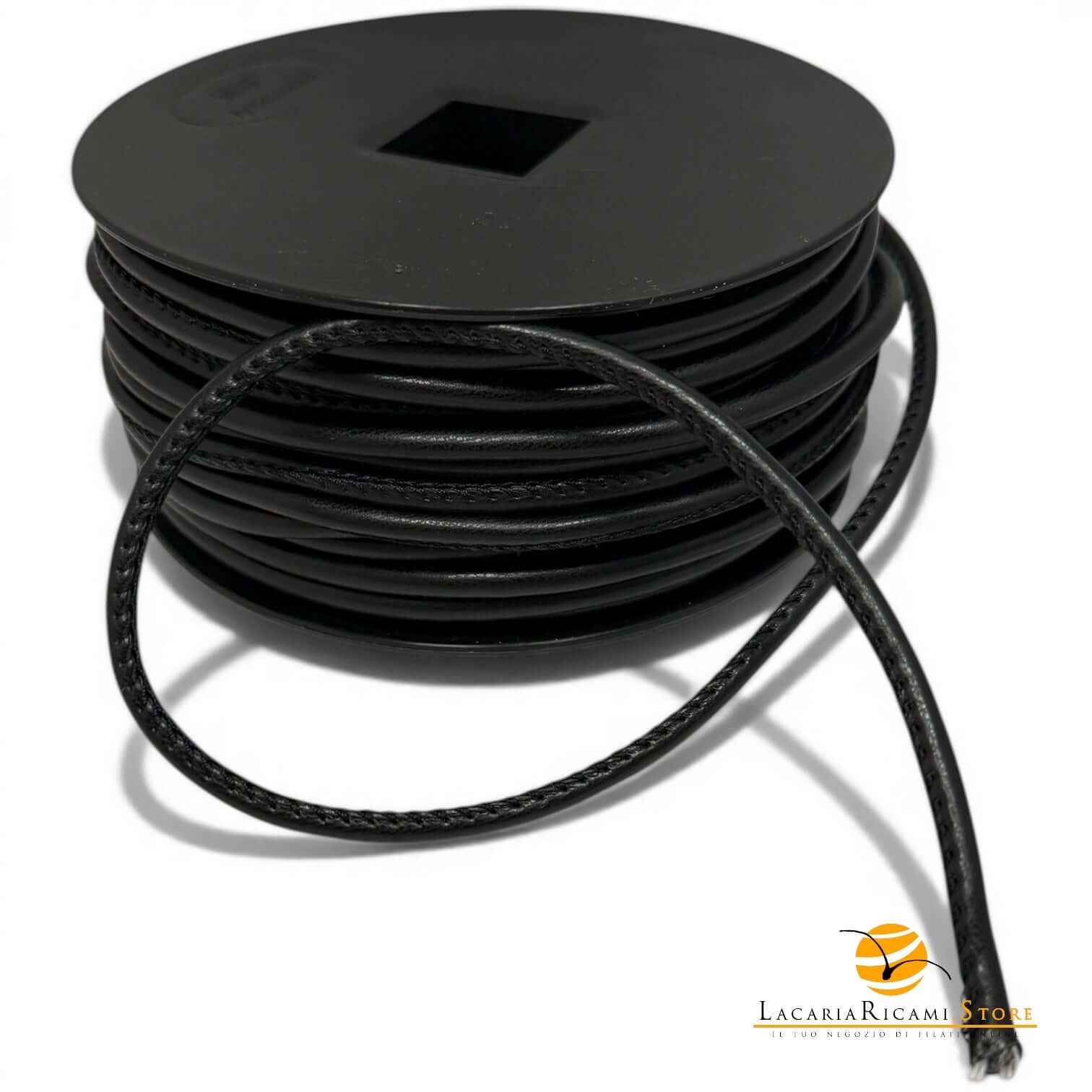 Cordino in EcoPelle | 4mm e 6mm - Per Borse - Colore: 4mm - NERO - by LacariaRicami.Store