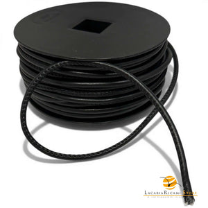 Cordino in EcoPelle | 4mm e 6mm - Per Borse - Colore: 4mm - NERO - by LacariaRicami.Store