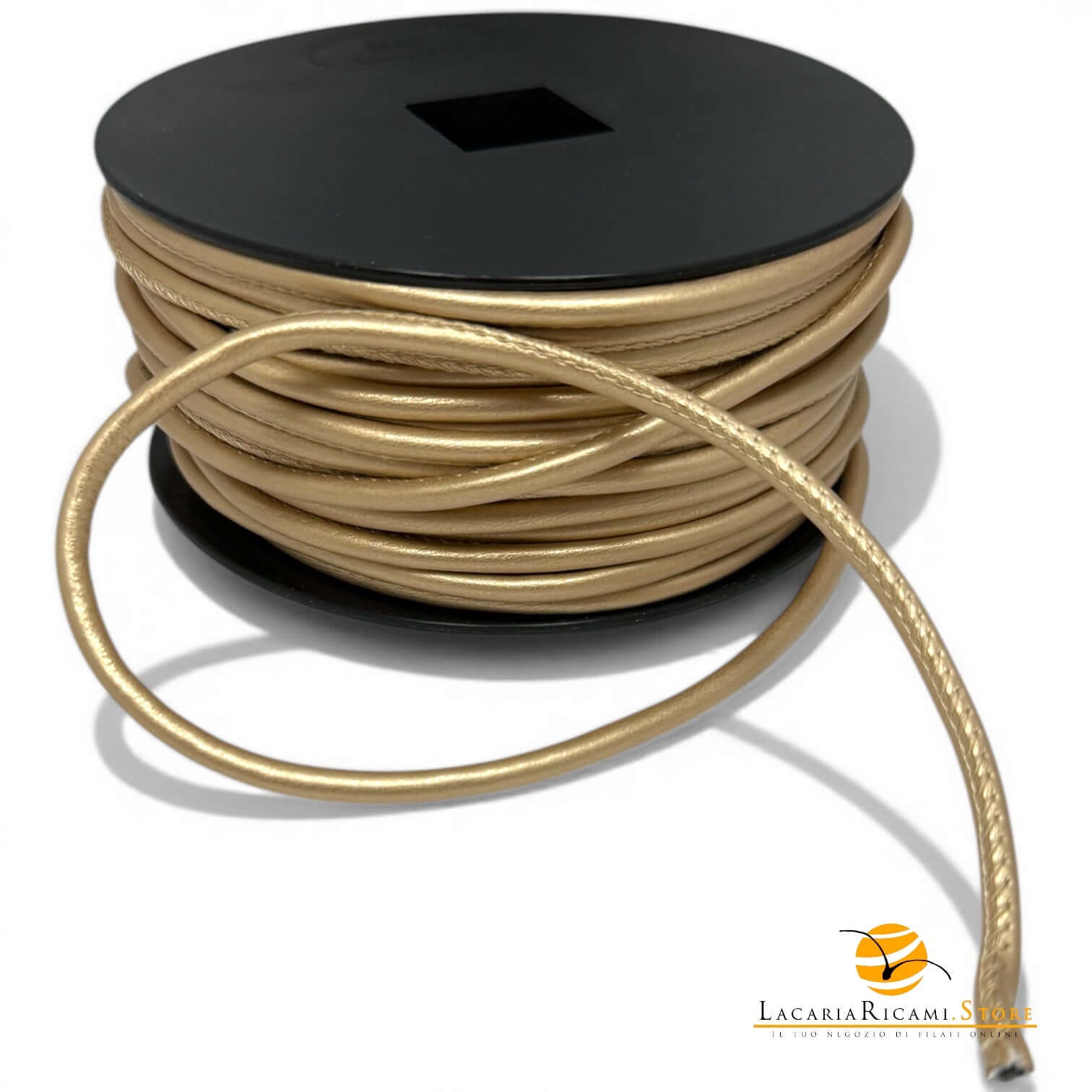 Cordino in EcoPelle | 4mm e 6mm - Per Borse - Colore: 4mm - ORO - by LacariaRicami.Store