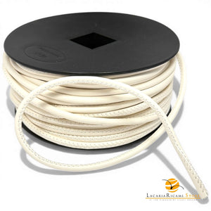 Cordino in EcoPelle | 4mm e 6mm - Per Borse - Colore: 4mm - PANNA - by LacariaRicami.Store