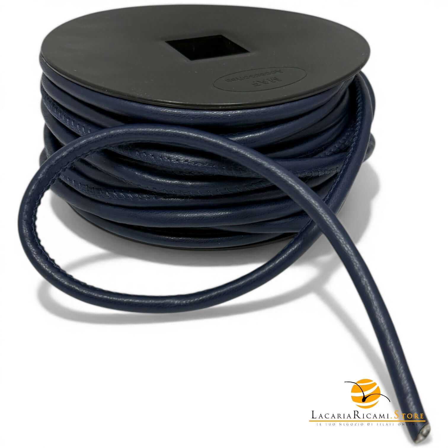 Cordino in EcoPelle | 4mm e 6mm - Per Borse - Colore: 6mm - BLU - by LacariaRicami.Store