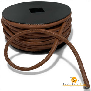 Cordino in EcoPelle | 4mm e 6mm - Per Borse - Colore: 6mm - MARRONCINO - by LacariaRicami.Store