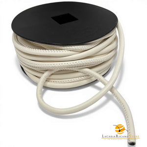 Cordino in EcoPelle | 4mm e 6mm - Per Borse - Colore: 6mm - PANNA - by LacariaRicami.Store