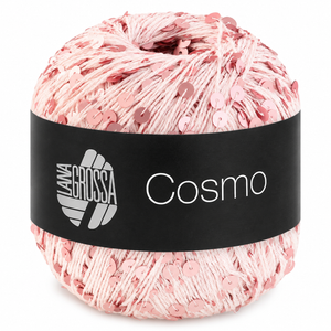 Cotone COSMO con Paillettes - LANA GROSSA - Colore: 13 - ROSA TENUE - by LacariaRicami.Store