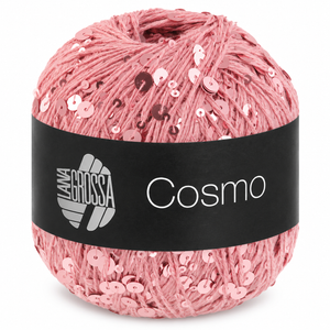Cotone COSMO con Paillettes - LANA GROSSA - Colore: 14 - ROSA ANTICO - by LacariaRicami.Store