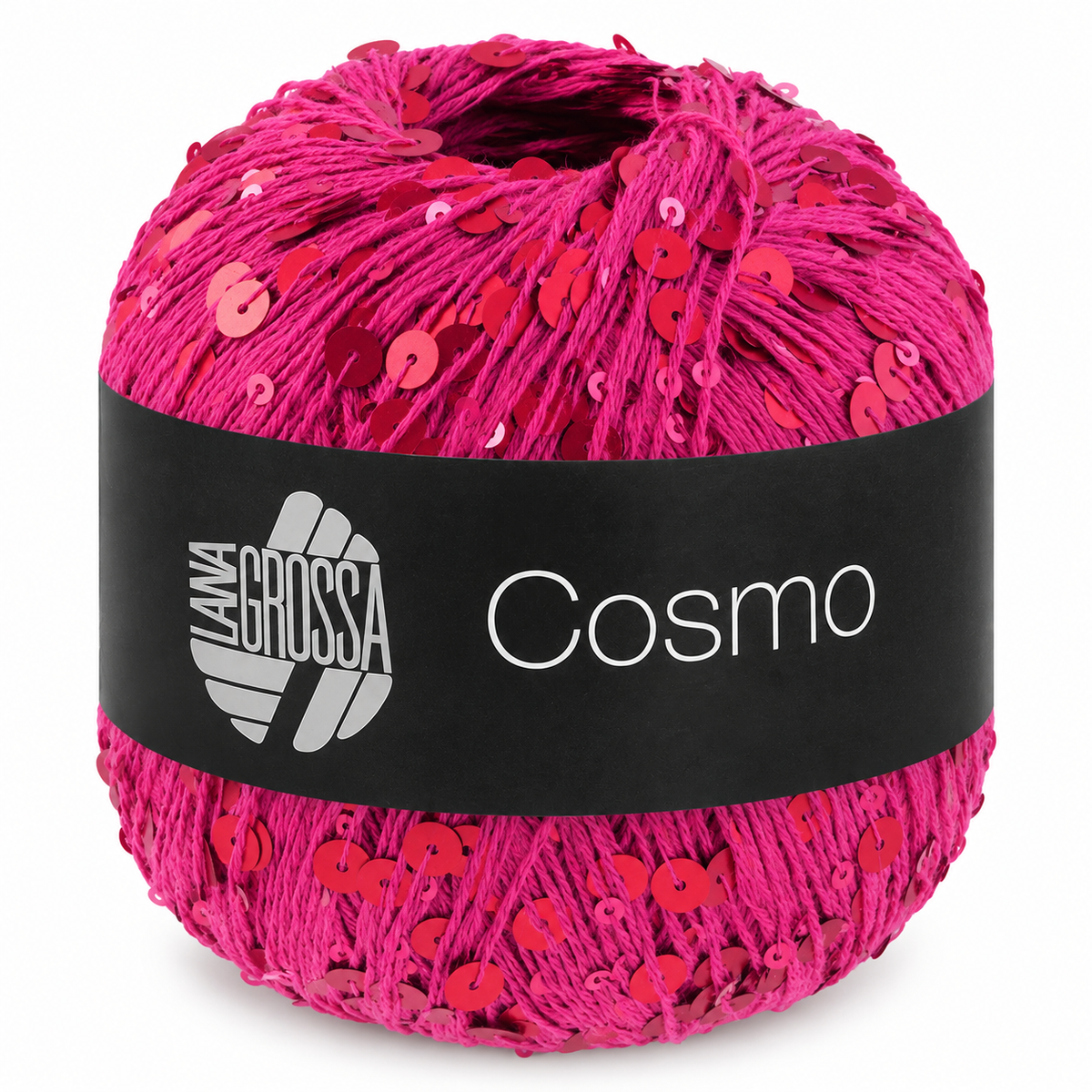 Cotone COSMO con Paillettes - LANA GROSSA - Colore: 15 - FUCSIA - by LacariaRicami.Store