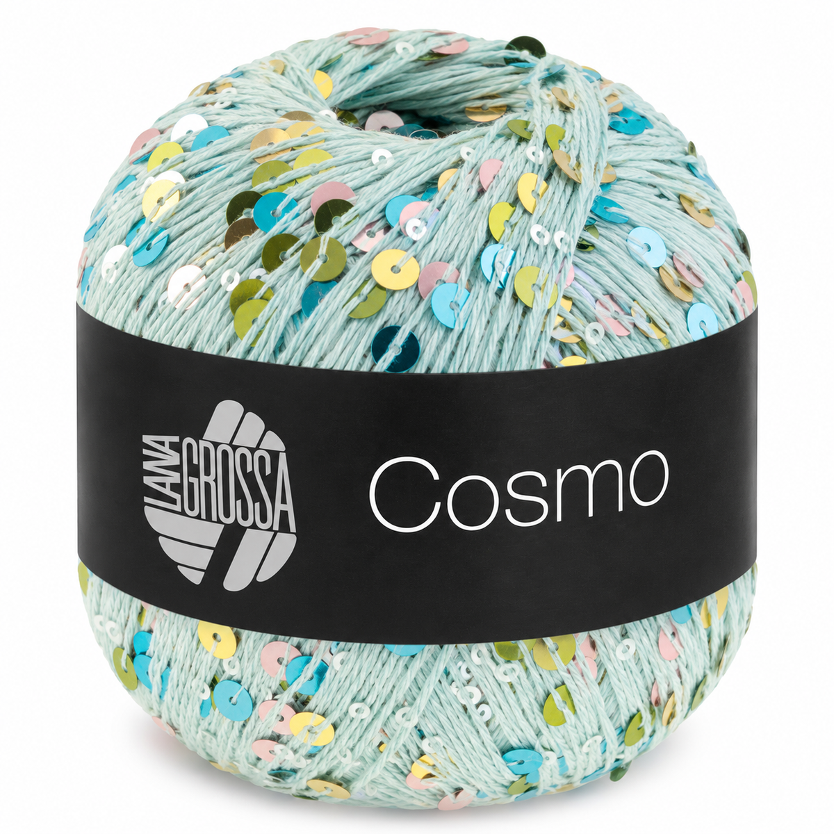 Cotone COSMO con Paillettes - LANA GROSSA - Colore: 21 - TURCHESE CHIARO - by LacariaRicami.Store