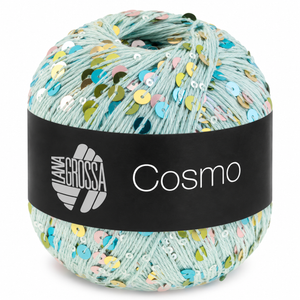 Cotone COSMO con Paillettes - LANA GROSSA - Colore: 21 - TURCHESE CHIARO - by LacariaRicami.Store