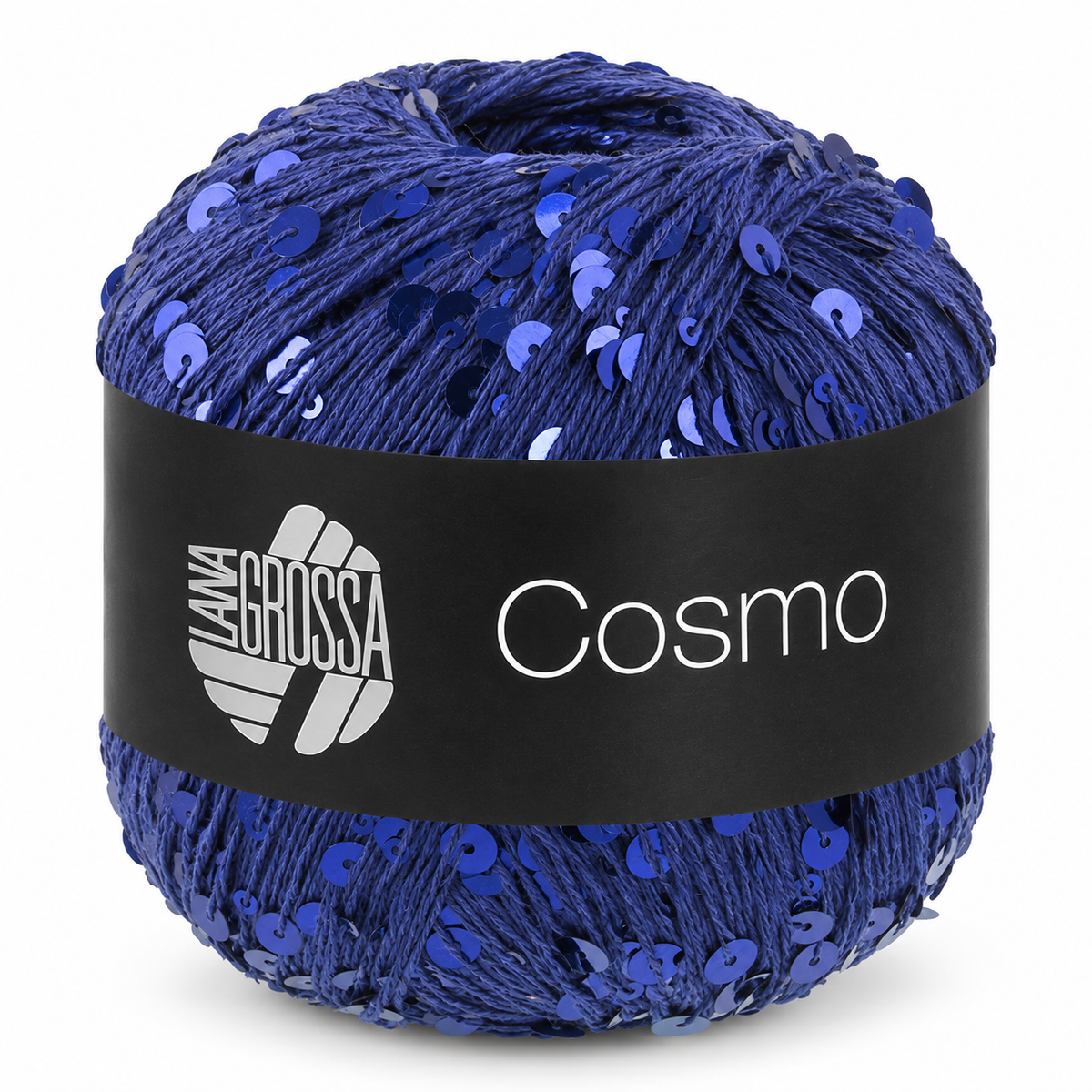 Cotone COSMO con Paillettes - LANA GROSSA - Colore: 28 - INCHIOSTRO BLU - by LacariaRicami.Store