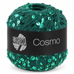 Cotone COSMO con Paillettes - LANA GROSSA - Colore: 31 - VERDE OPALE - by LacariaRicami.Store