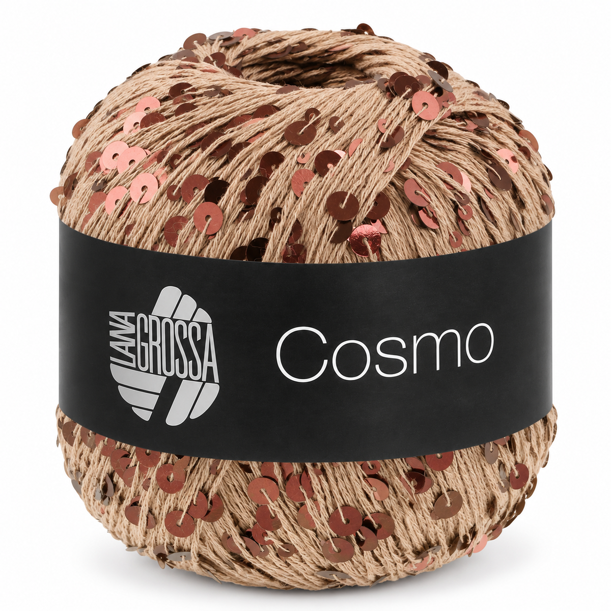 Cotone COSMO con Paillettes - LANA GROSSA - Colore: 32 - CAMMELLO - by LacariaRicami.Store