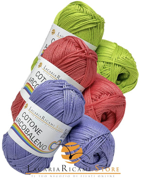 Cotone ARCOBALENO - LacariaRicami.Store - - LacariaRicami.Store