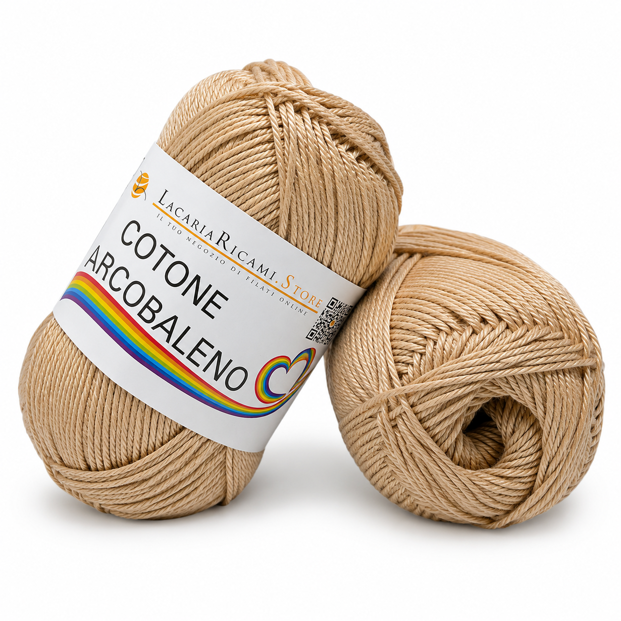 Cotone ARCOBALENO - LacariaRicami.Store - Colore: 04 - BEIGE - by LacariaRicami.Store