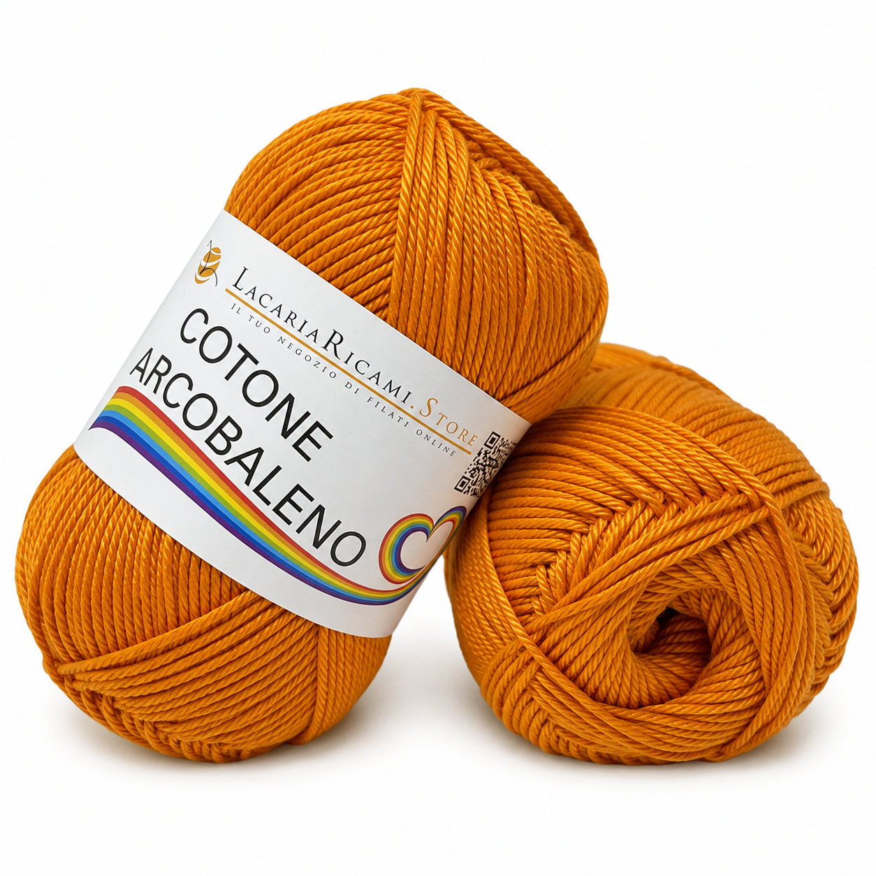 Cotone ARCOBALENO - LacariaRicami.Store - Colore: 13 - ARANCIO CHIARO - by LacariaRicami.Store