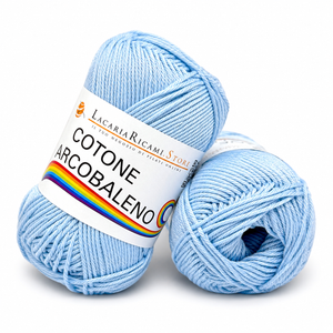 Cotone ARCOBALENO - LacariaRicami.Store - Colore: 15 - CELESTE - by LacariaRicami.Store