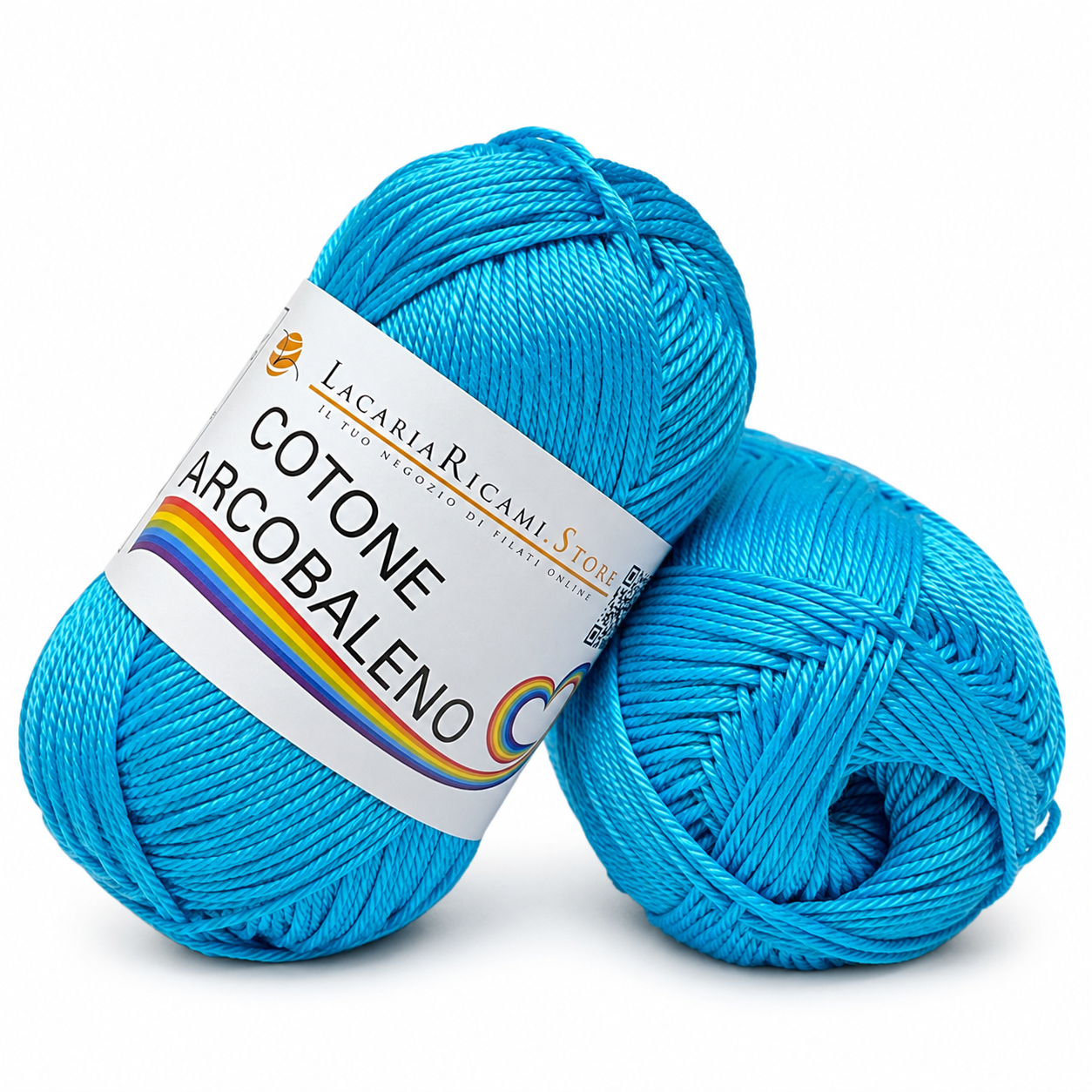 Cotone ARCOBALENO - LacariaRicami.Store - Colore: 17 - TURCHESE - by LacariaRicami.Store