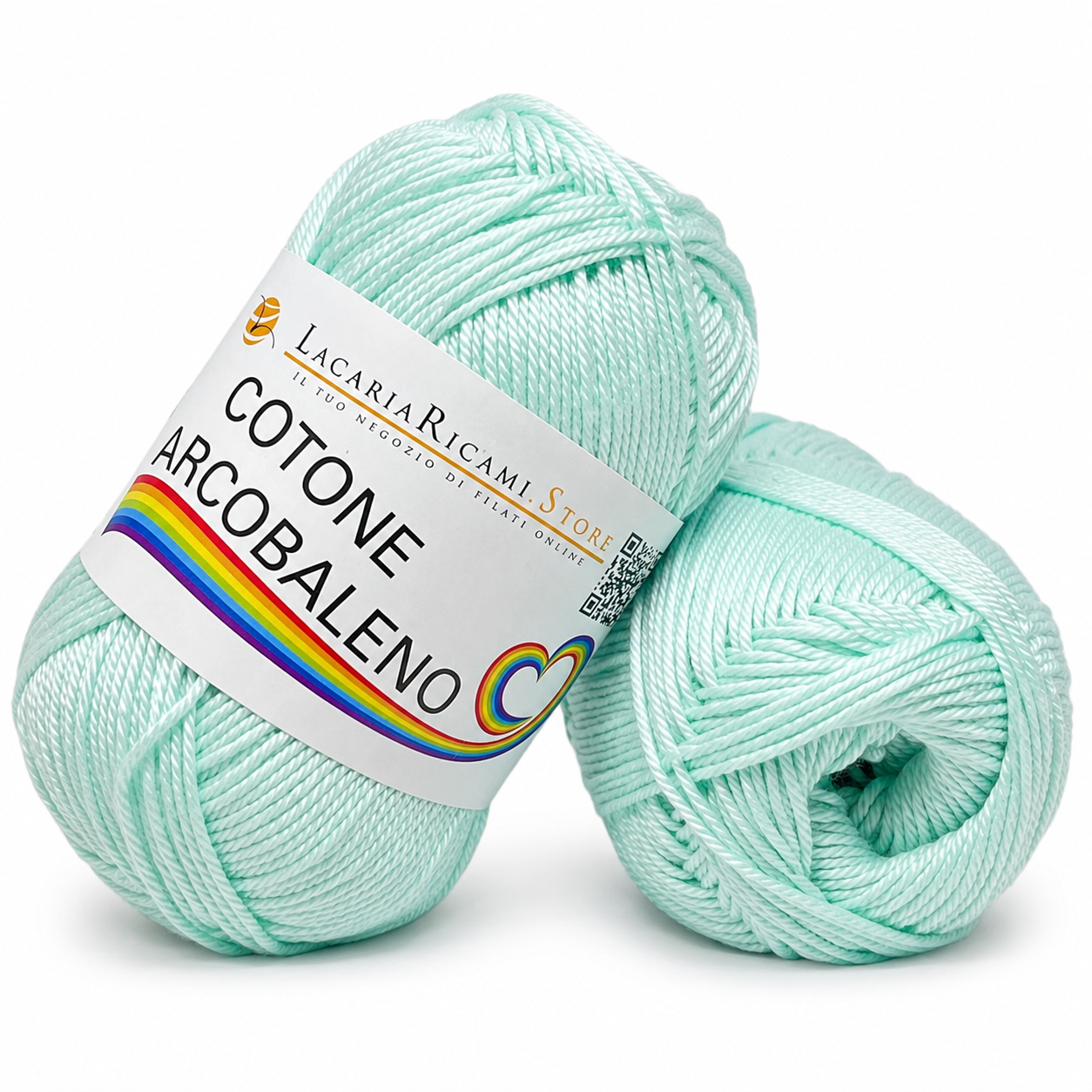 Cotone ARCOBALENO - LacariaRicami.Store - Colore: 20 - VERDE ACQUA - by LacariaRicami.Store
