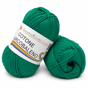 Cotone ARCOBALENO - LacariaRicami.Store - Colore: 23 - VERDE SMERALDO - by LacariaRicami.Store