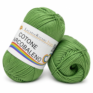 Cotone ARCOBALENO - LacariaRicami.Store - Colore: 25 - VERDE - by LacariaRicami.Store