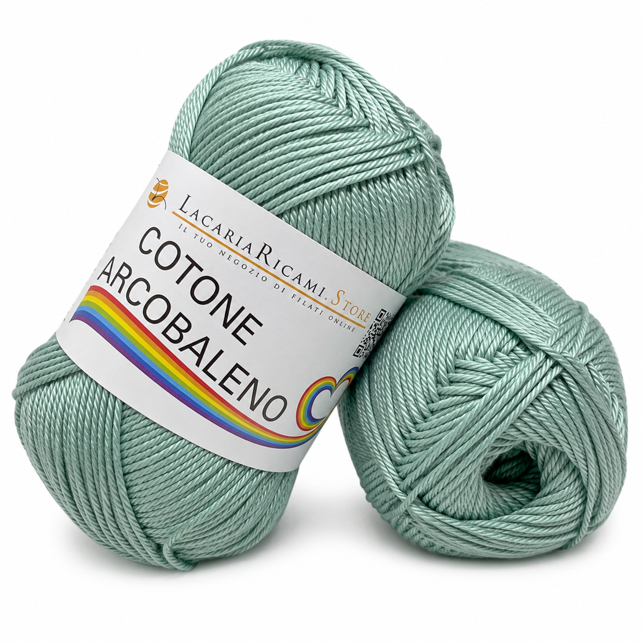 Cotone ARCOBALENO - LacariaRicami.Store - Colore: 27 - VERDE MARE - by LacariaRicami.Store