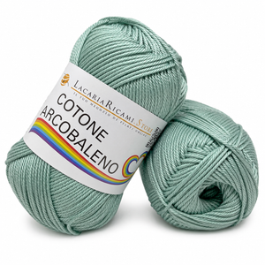 Cotone ARCOBALENO - LacariaRicami.Store - Colore: 27 - VERDE MARE - by LacariaRicami.Store