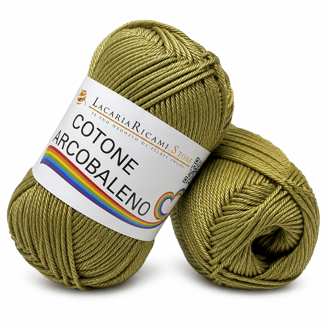 Cotone ARCOBALENO - LacariaRicami.Store - Colore: 28 - VERDE MILITARE - by LacariaRicami.Store