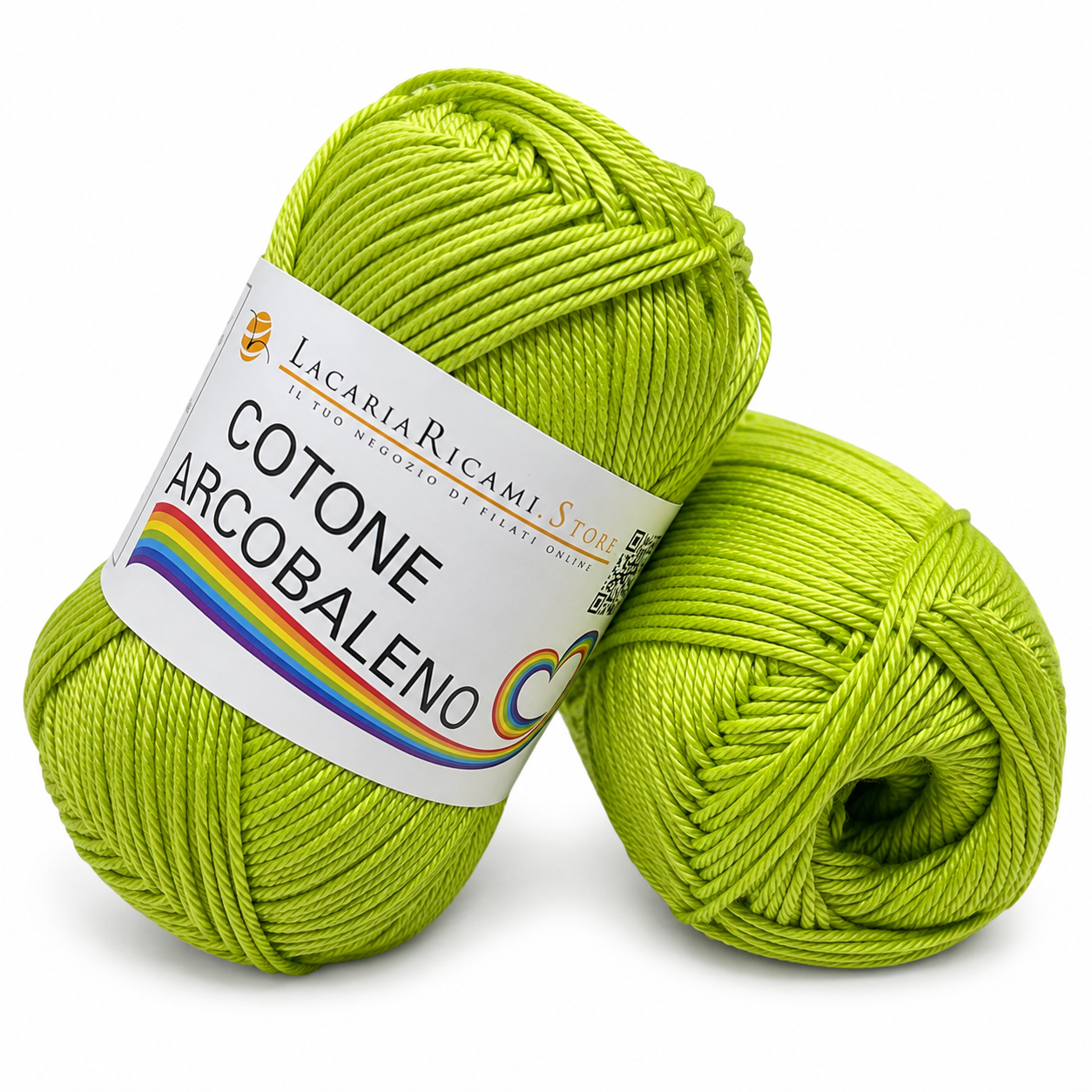 Cotone ARCOBALENO - LacariaRicami.Store - Colore: 29 - VERDE MELA - by LacariaRicami.Store