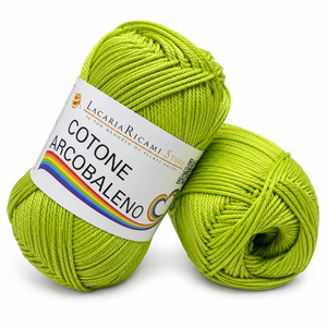 Cotone ARCOBALENO - LacariaRicami.Store - Colore: 29 - VERDE MELA - by LacariaRicami.Store